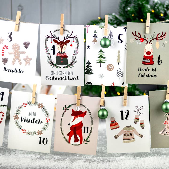 Adv ansichtkaartenkalenderset 1 voor wholesale door Papierdrachen