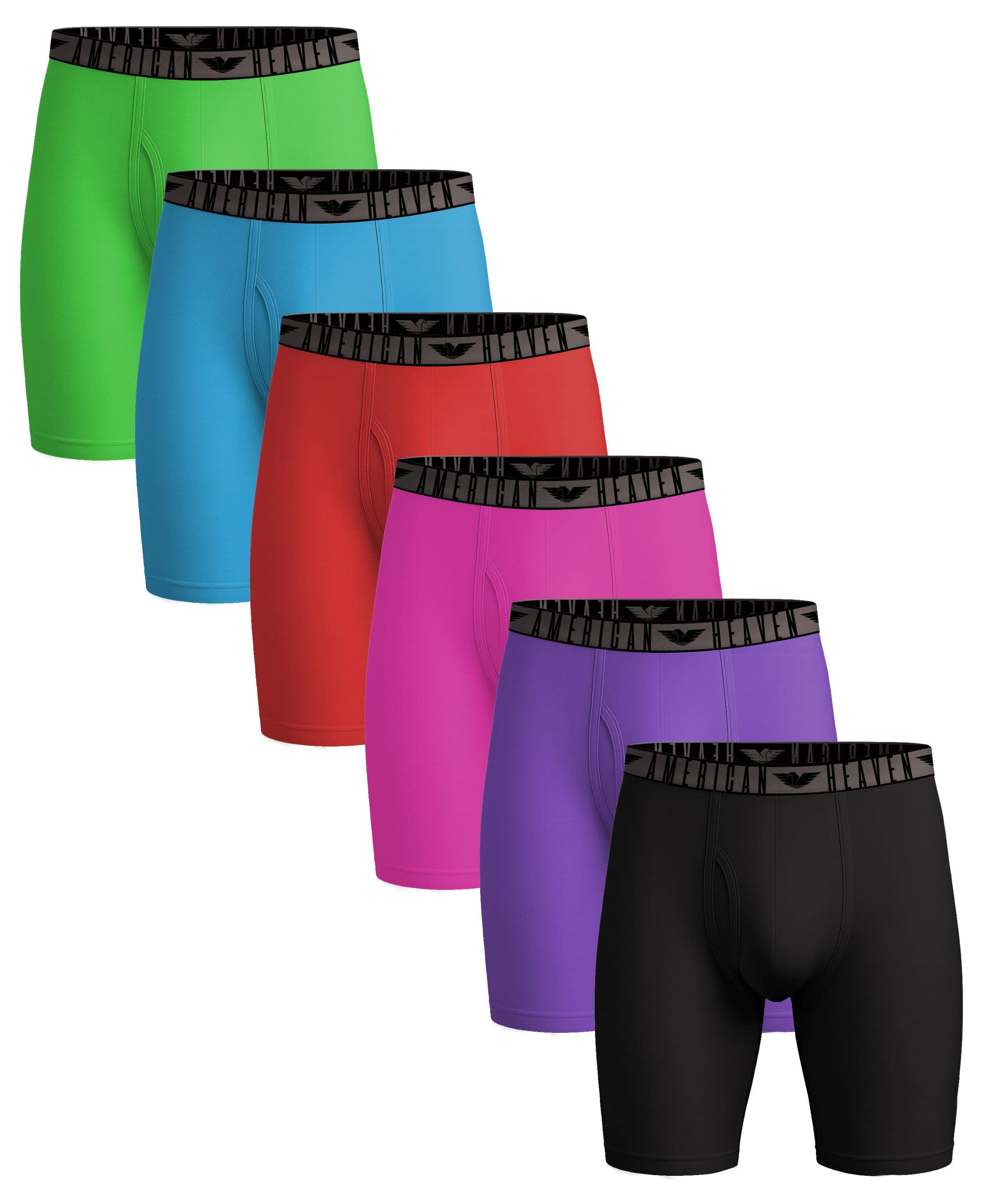 I-Wear Brands - Vente Sous-vêtements – homme - Lot de 6 boxers ultra doux au genou avec braguette pour hommes1