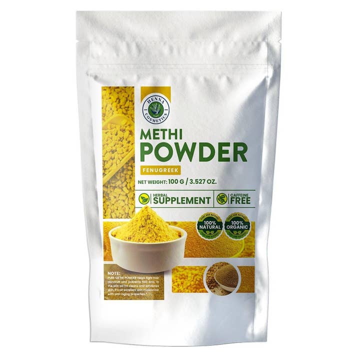 Henna Cosmetics Cypri - Wholesale Protein/Superfood Powder - Fenugreek Powder (Methi) -Herbal Supplement, Health, Hair Growth and Skin 100% Organic | 100 Grams/ (3.53 Ounces) | Henna Cosmetics