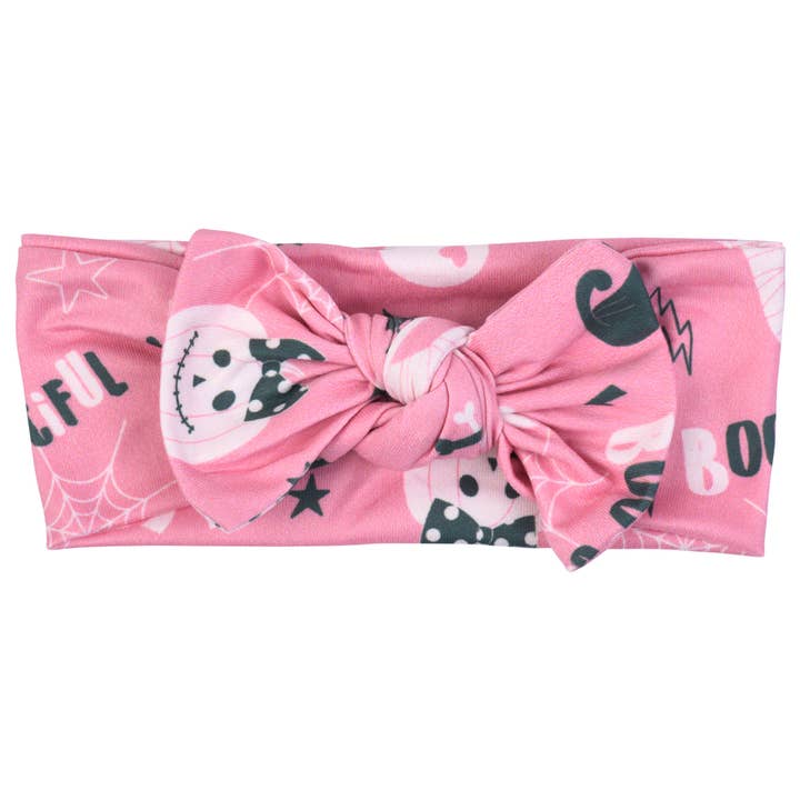 Ultra Soft Baby Halloween Mummy Headband Bow for wholesale by Three Little Tots