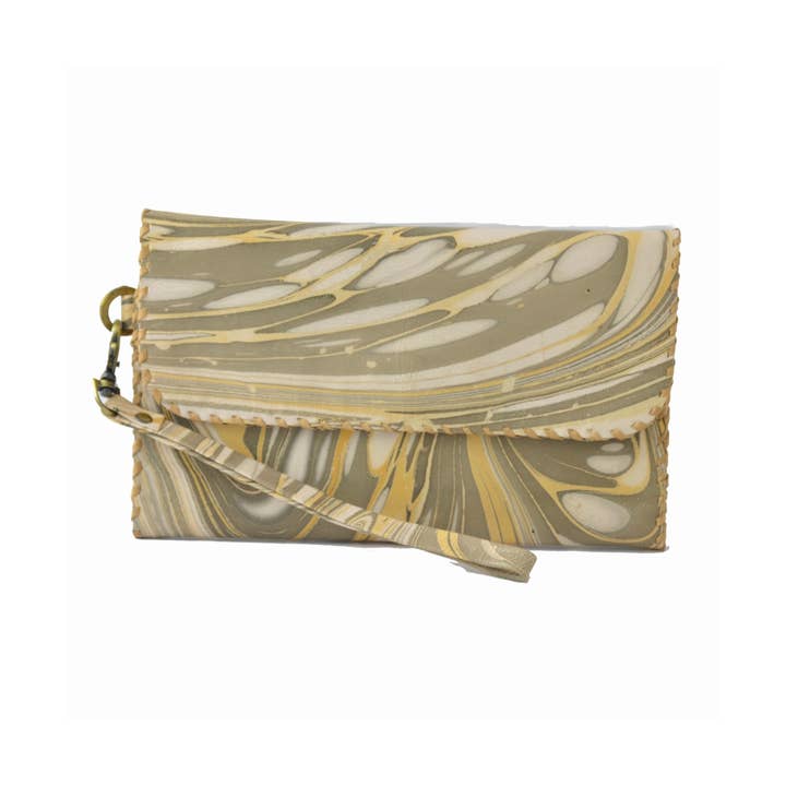 Nancy Wallet - Marbled Leather for wholesale by STUDIO CALEIDOSCOPE