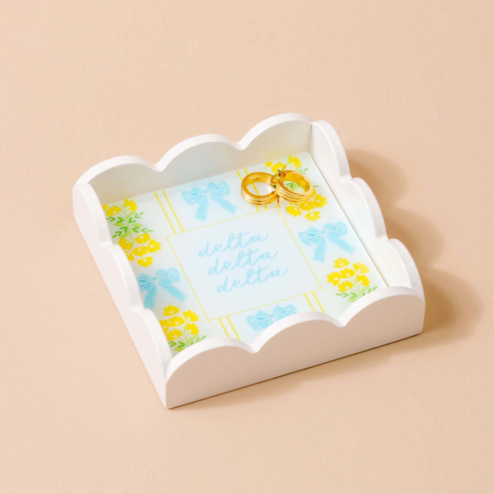 The Darling Effect - Wholesale Keychain - Women's - Sorority Scallop Trinket Tray - 19 Chapters Available1