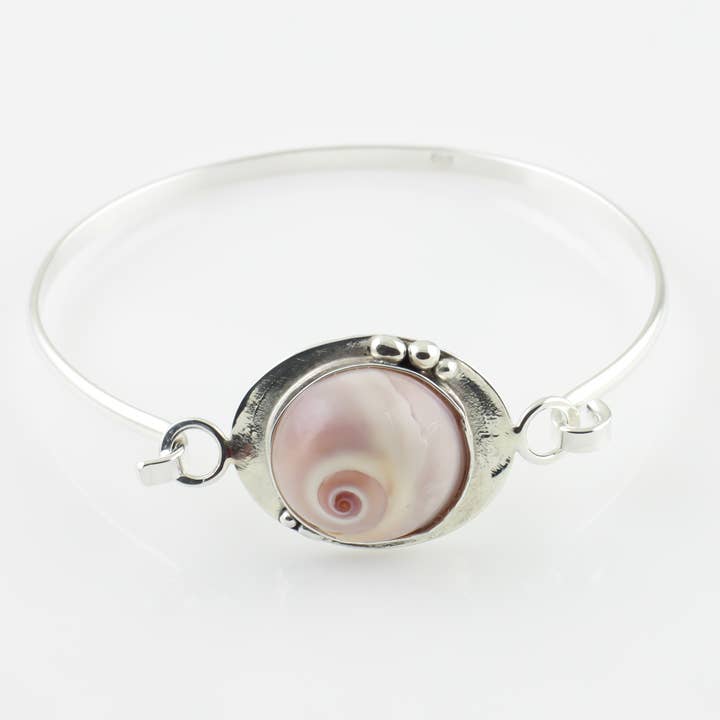 Sharkeye Moonsnail Shell Hook Clasp Bracelet for wholesale by Set Adrift Designs