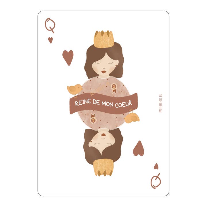 Kort «The Queen of My Heart» för wholesale av Papier Poetic