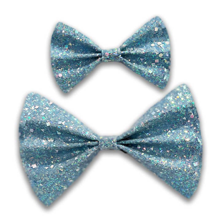 Pajarita de Purpurina Azul Claro para Perros para venta al por mayor de Hot Bows