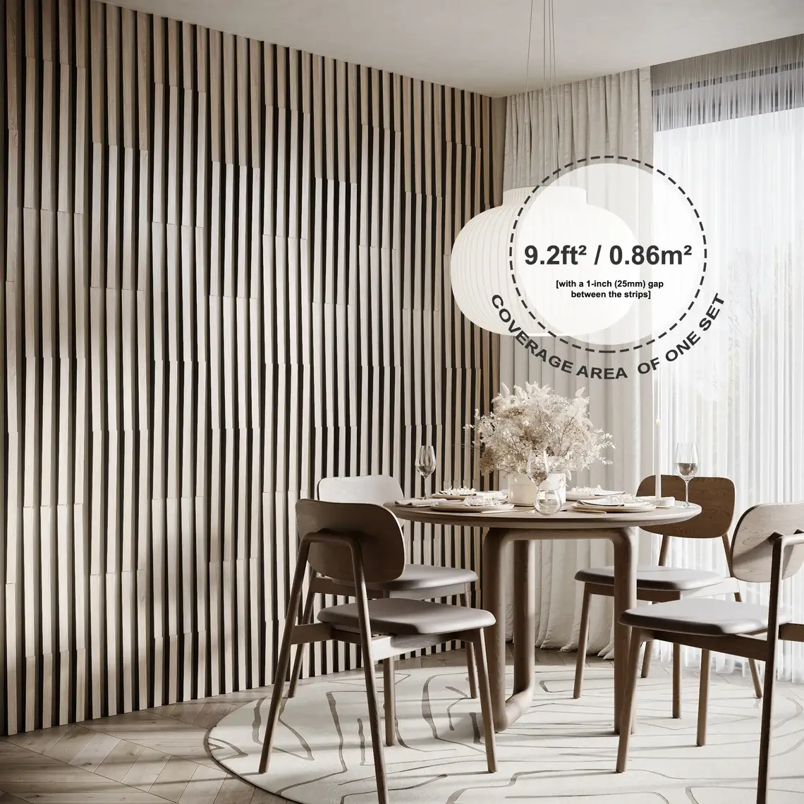 ATB-Sound sp. z o. o. - Wholesale Decoratief paneel - Akoestische houten wandpanelen «Loza-3» | 3 cm breed | Decoratie3