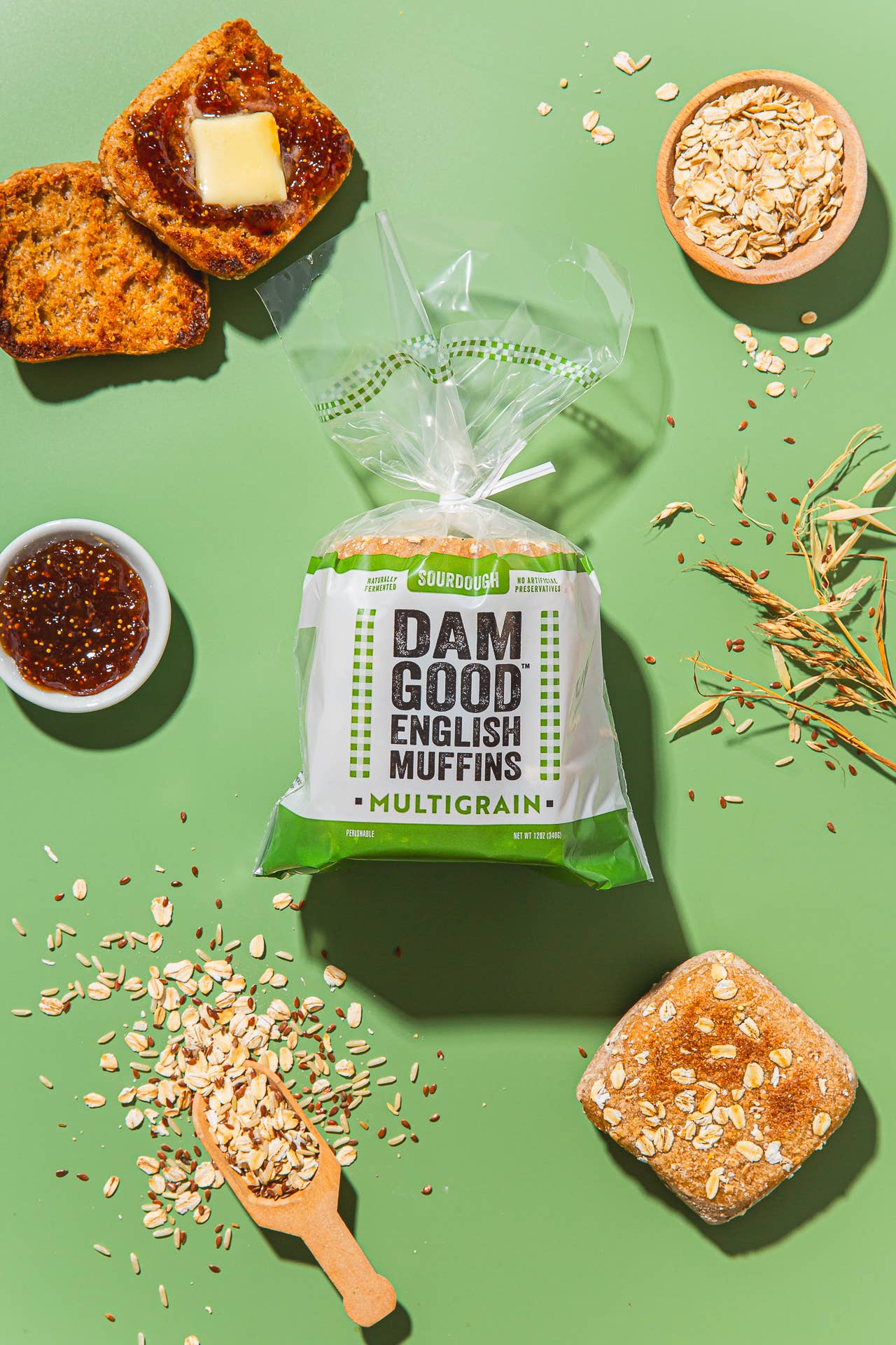 Dam Good® English Muffins - Wholesale Bread/Tortilla - 'Multigrain' Sourdough English Muffins1