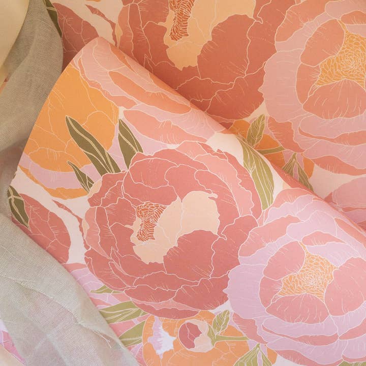 This On Paper - Wholesale Flat Wrap - Peony Please Wrapping Paper1