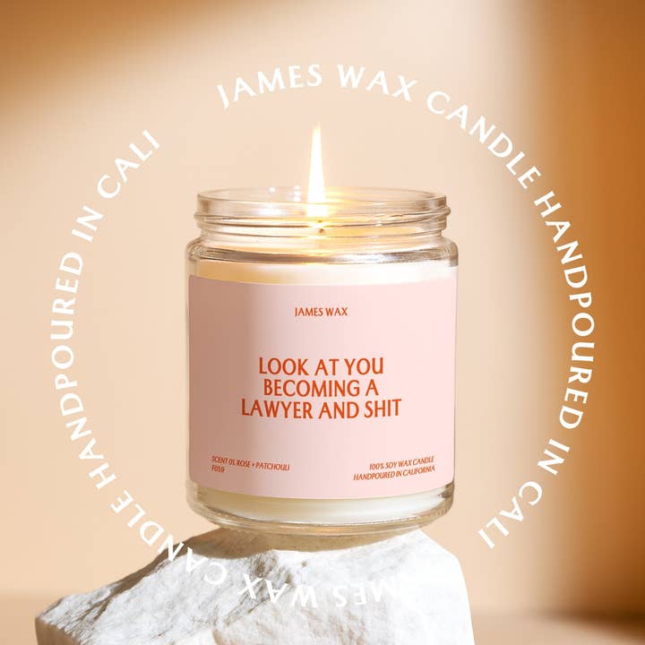 James Wax - Wholesale Pot/gevulde kaars - Advocaat cadeau Kijk hoe je advocaat wordt en shit Candle Achievement Graduation Advocaat in spe F059