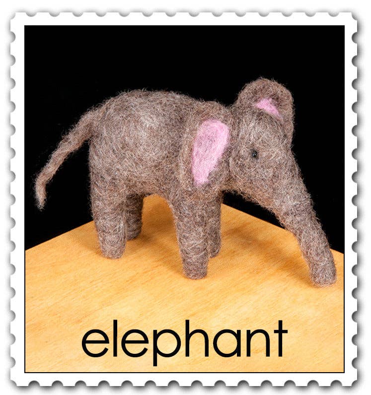Woolpets – wholesale DIY craft kit – Elephant Felting Kit4