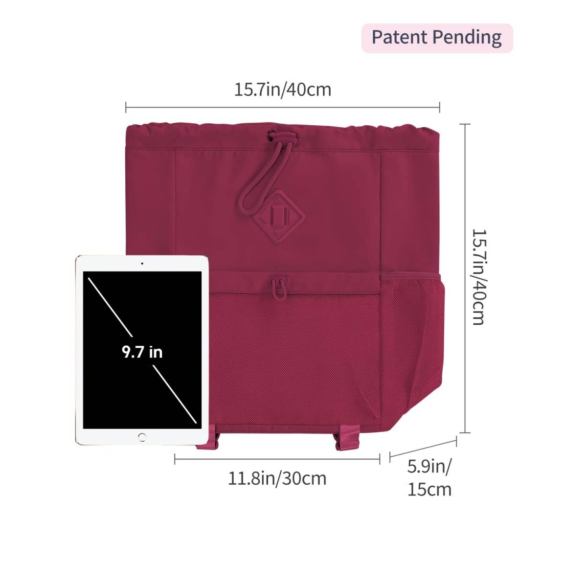 wandf - Vente Sac à cordon de serrage – unisexe - Sac à dos de sport avec cordon de serrage et sangle pour tapis de yoga34