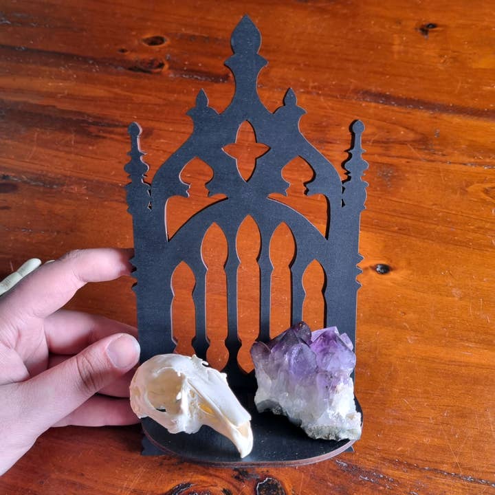 Yiska Designs - Wholesale Wall-mounted shelf - Mini Wall Altar Gothic Arch Shelf1