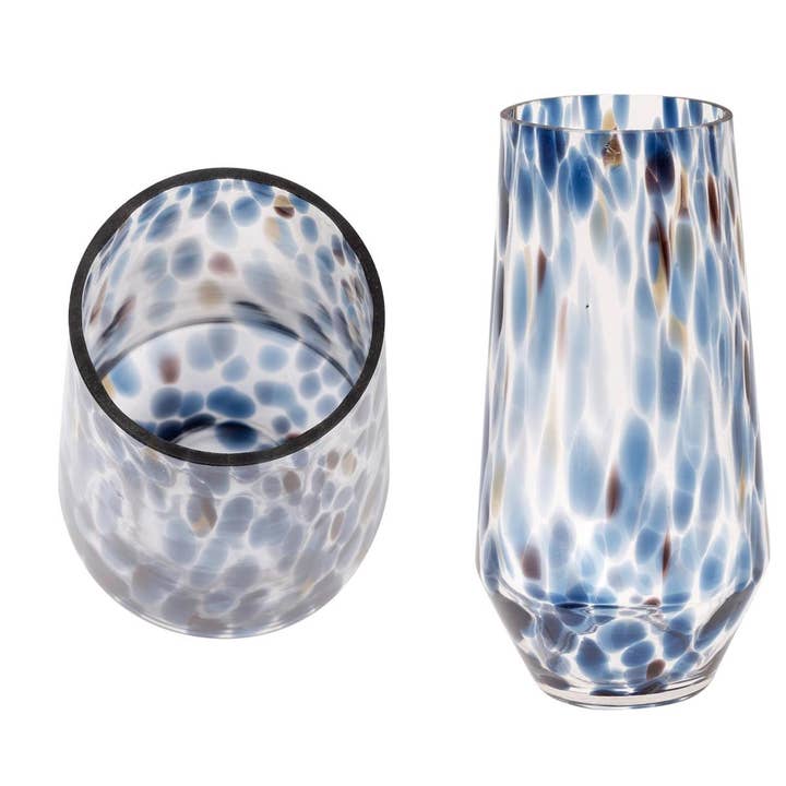 Vase en verre à bulles, 10,6" H pour la vente par Truu Design