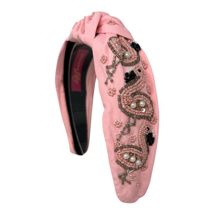 Headband Knot - Light Pink Flamingo for wholesale by Golden Lily