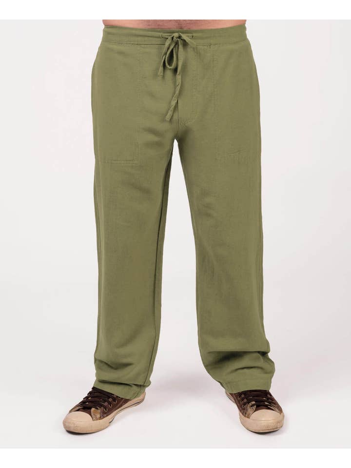 Soul Flower - Wholesale Pants - Men's - Hemp Yoga Pants - Moss4