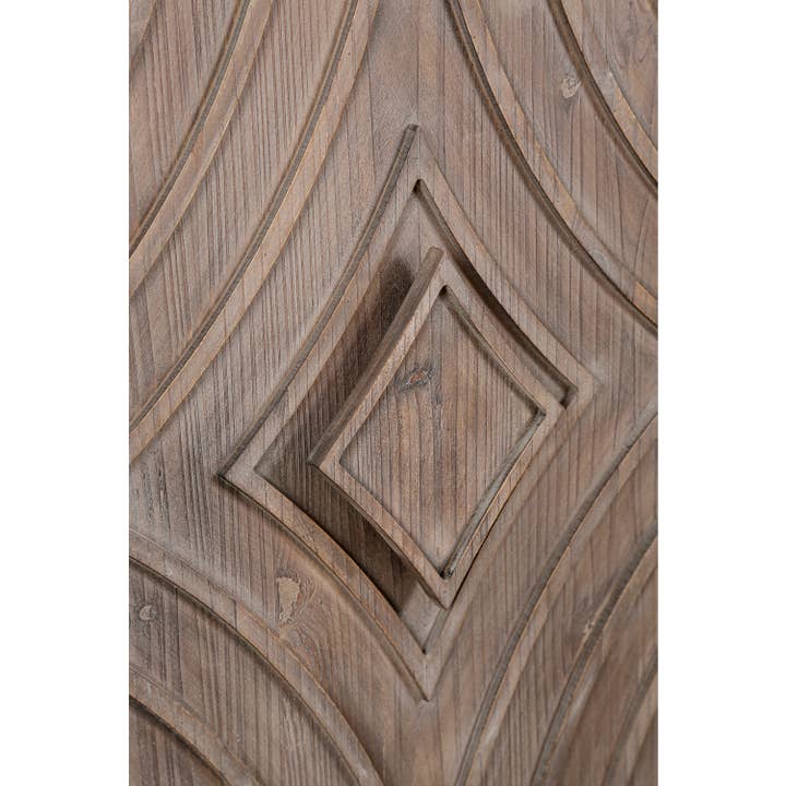 Antique Brown Mid Century Sideboard with Wood Legs, 4 Doors, 2 Shelves for wholesale on Faire9