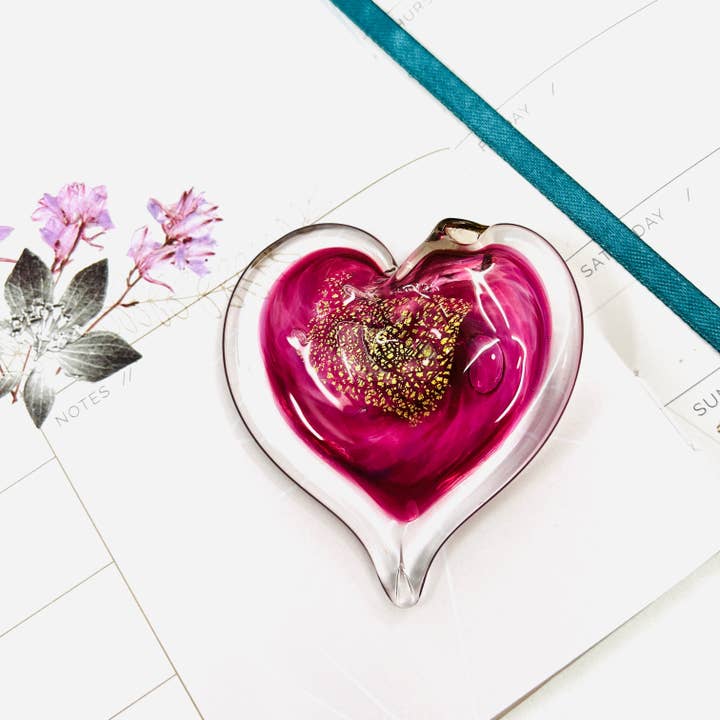 Luke Adams Glass - Wholesale Ornament - Birthstone Small 3" Hearts Set