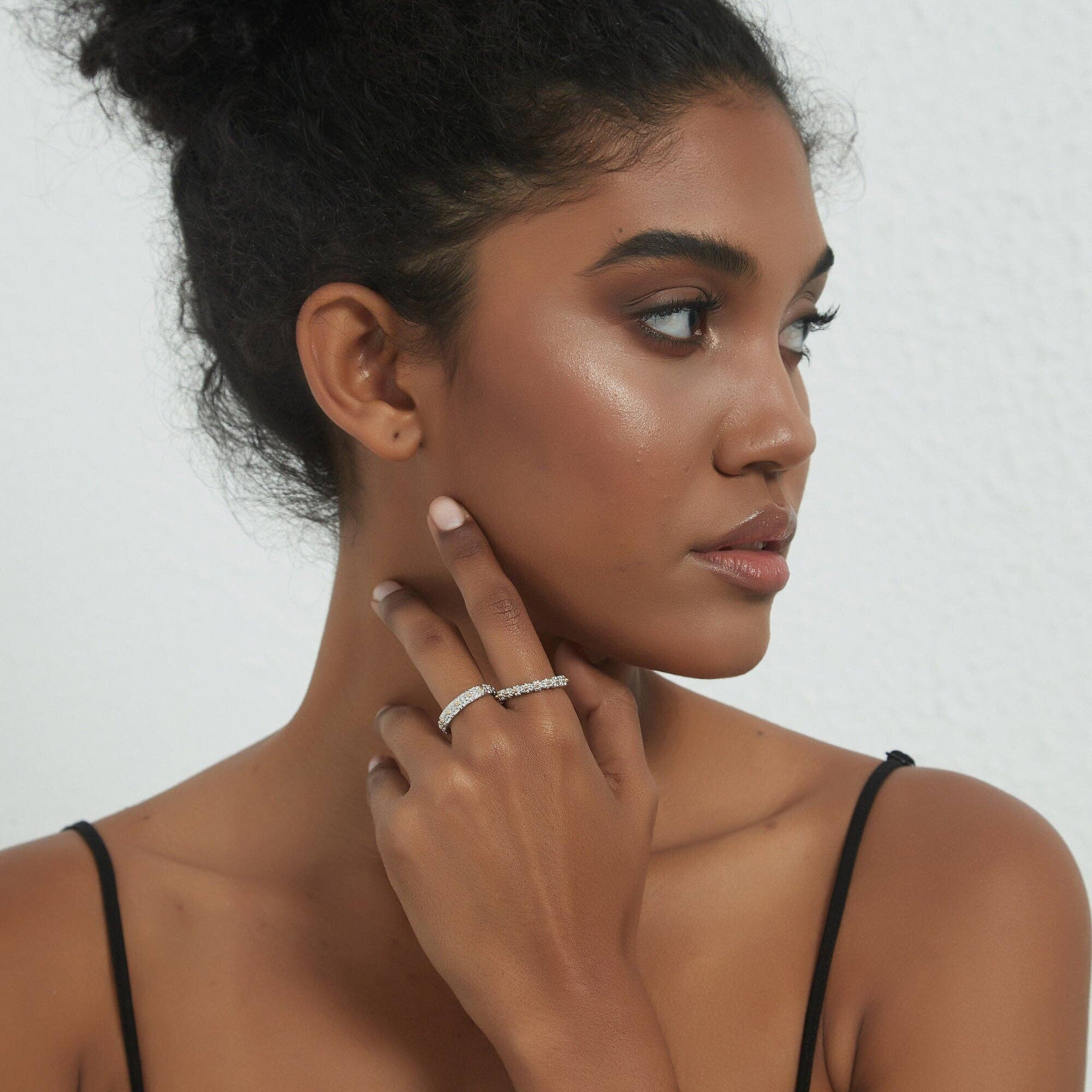 Perimade & Co. LLC – Großhandel Ehering/Ring – Gänseblümchen-Blumen-Matching-Stapelring in 925er Sterlingsilber3