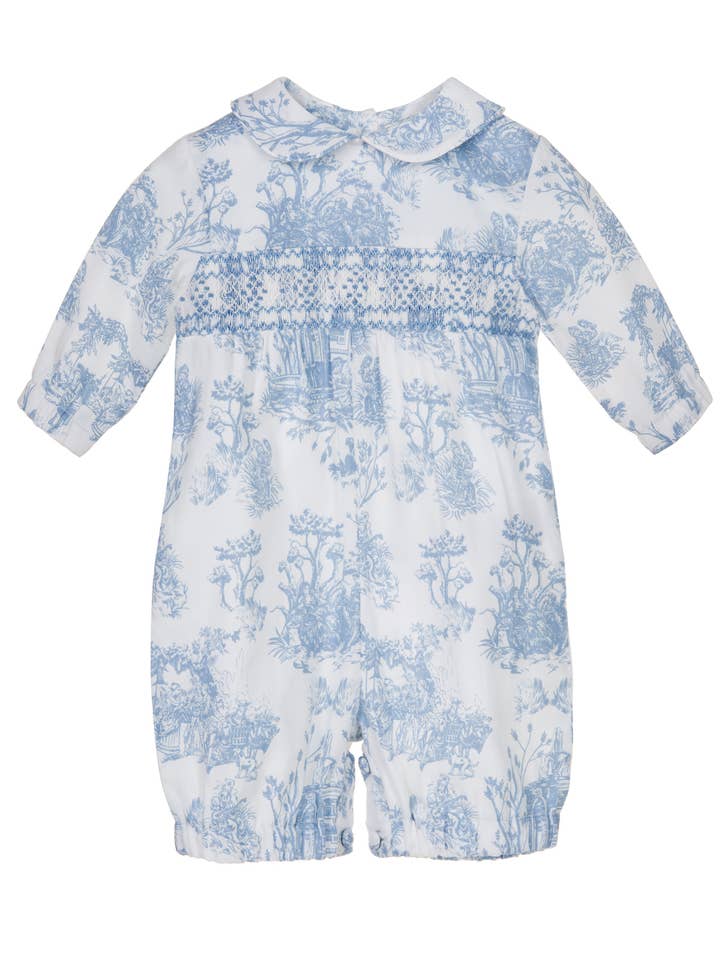 TITUS smocked romper for wholesale by Annafie London Ltd
