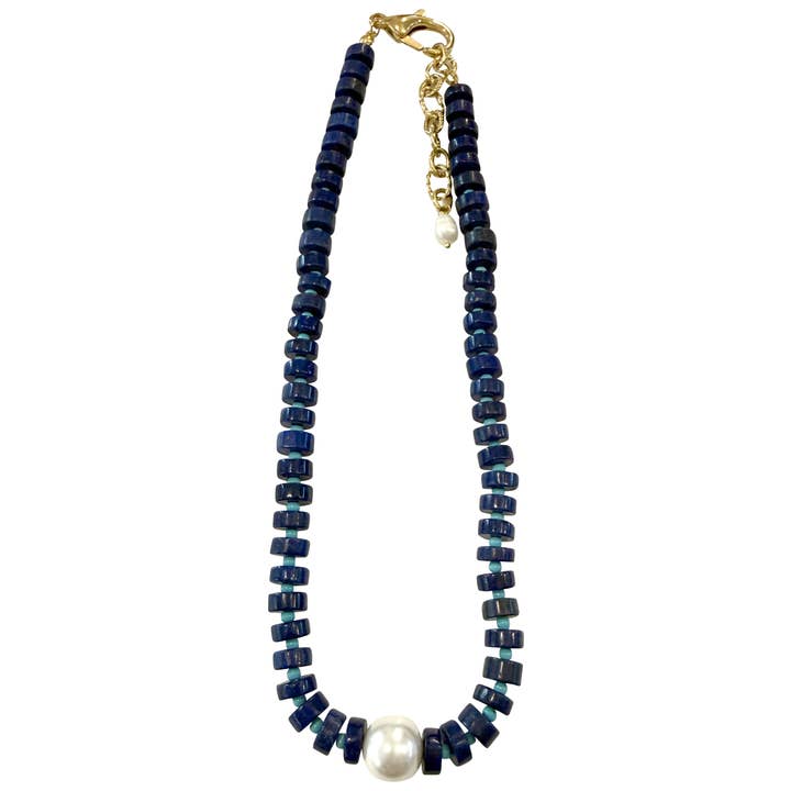 Gemelli - Wholesale Beaded/Pearl Necklace - Rio Navy Pearl Necklace0