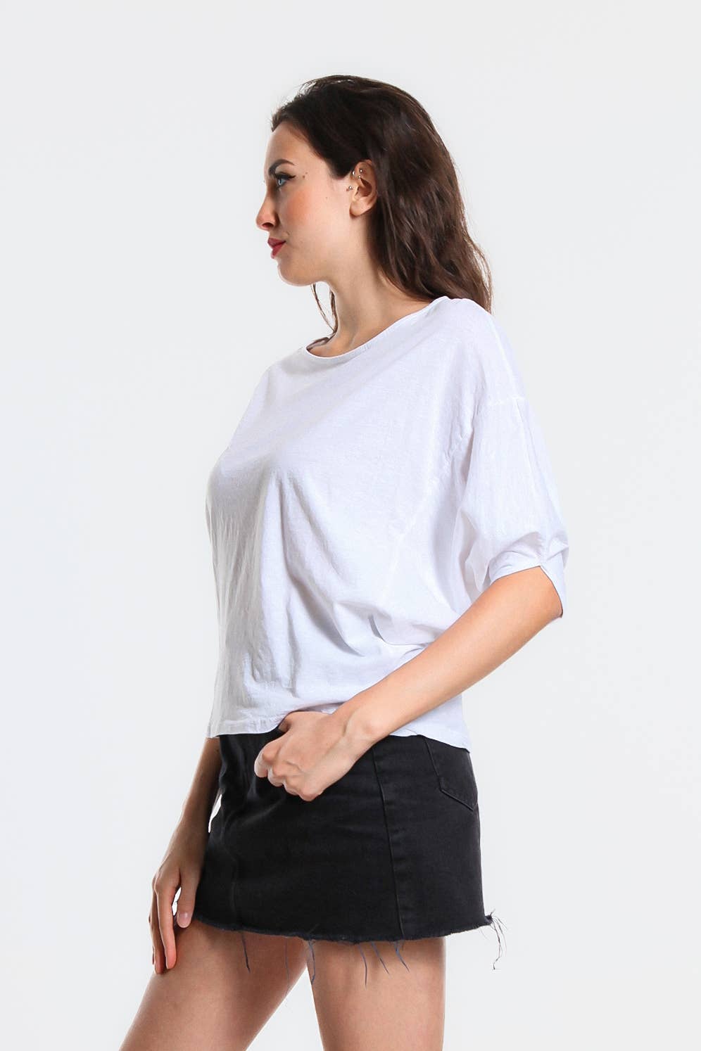 TINA Stephens Italy/Tees By Tina - Wholesale T-Shirt - Women's - Omaria Batwing Crop Top (BSS171)43