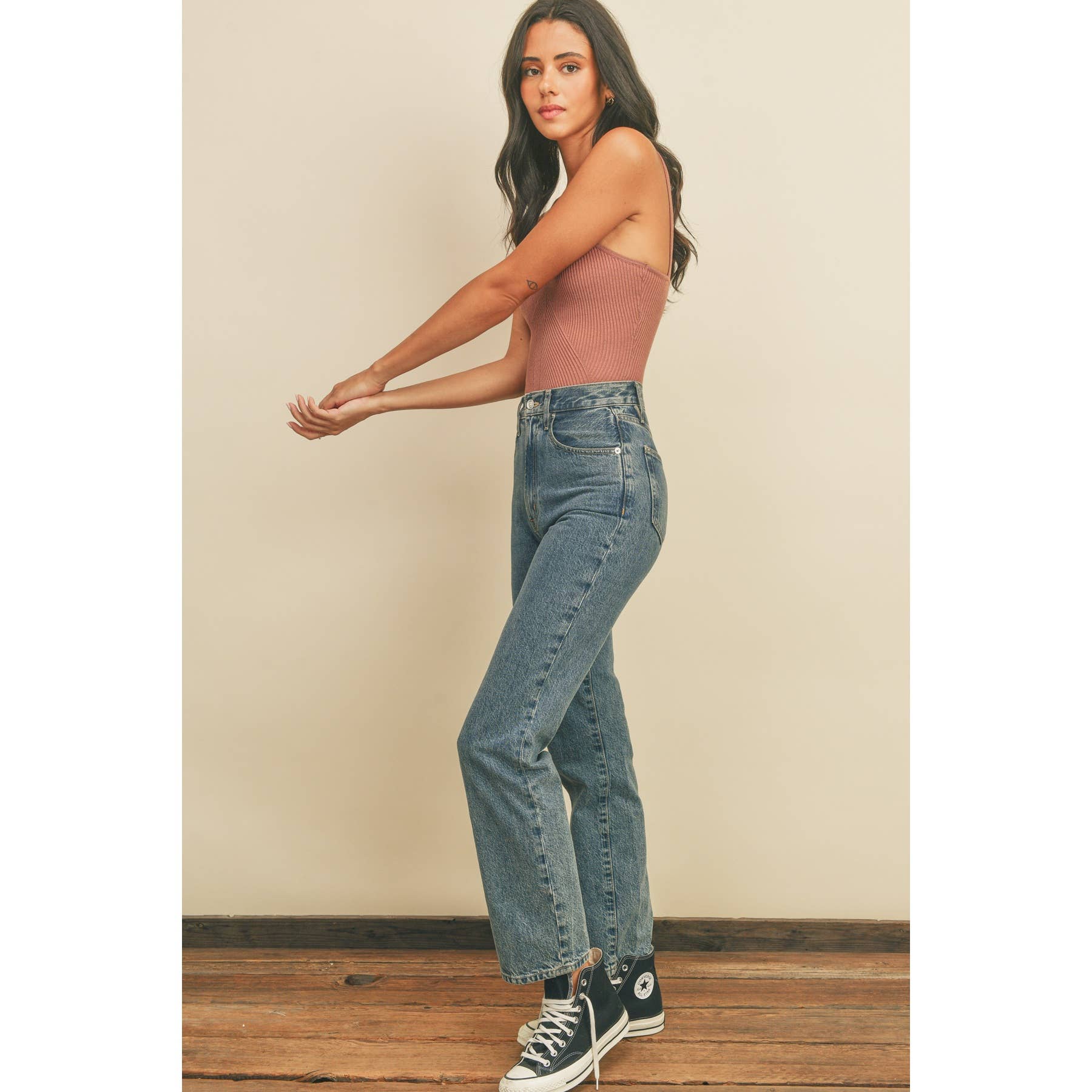 Dress Forum - Wholesale Bodysuit - Women's - Chevron Sleeveless Knitted Bodysuit (1)4