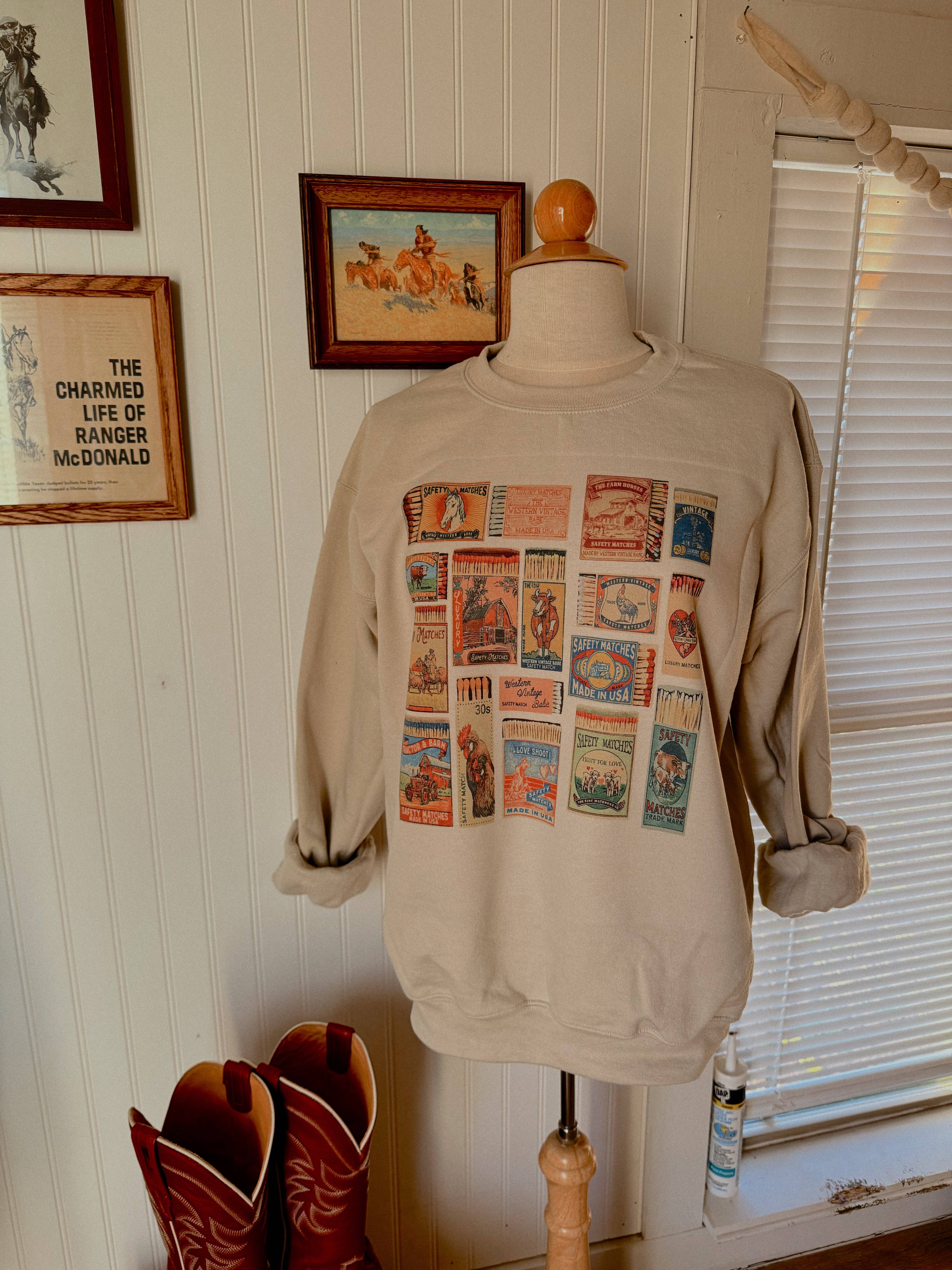 Western Vintage Babe – Camisola gráfica - Mulher por atacado – WVB MATCHBOX3