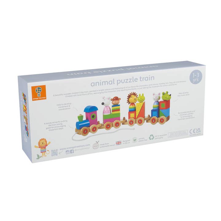 Orange Tree Toys - Wholesale Wood Toy - Kids - Animal Wooden Puzzle Train
