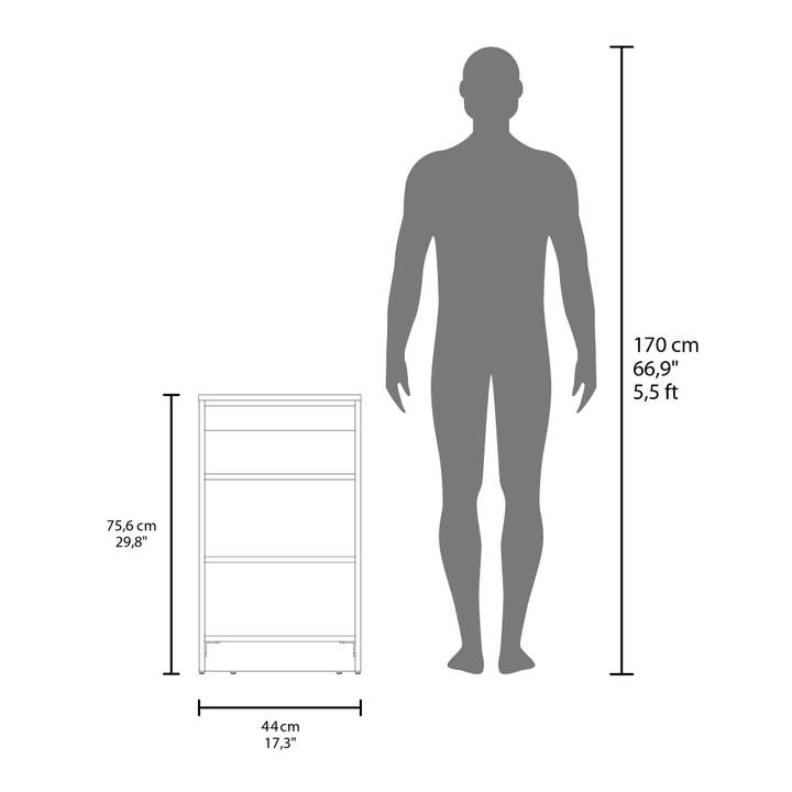 TUHOME FURNITURE – wholesale Free-standing shelf – Bathbi 30" High 4-Tier Ladder Shelf Organizer for Bathroom, Side Table, Living room9