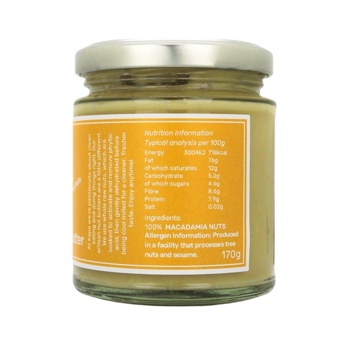 Kape - Vente Beurres de noix - Beurre de noix de macadamia pur1