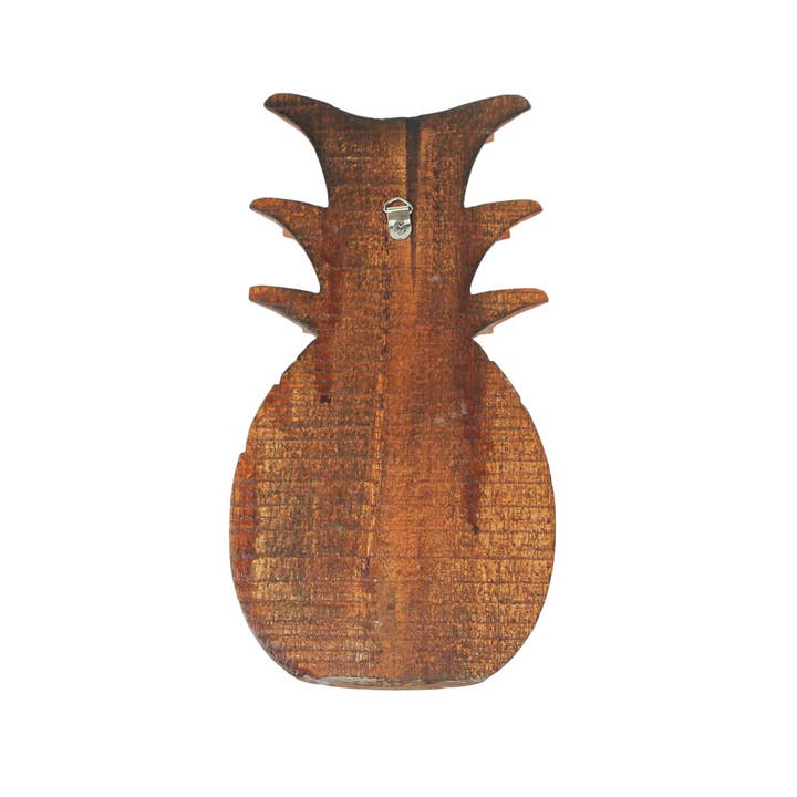 Zeckos – Engroshandel Skulptur – Håndskåret træskulptur af ananas til vægophæng2