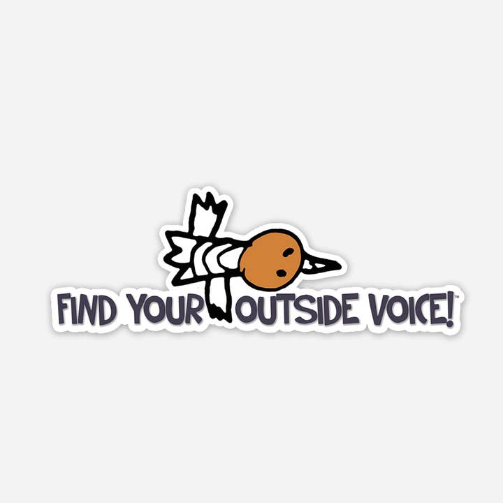 Adesivo Birdy Trova la tua Outside Voice™ per la vendita all'ingrosso da parte di Allegheny Outfitters