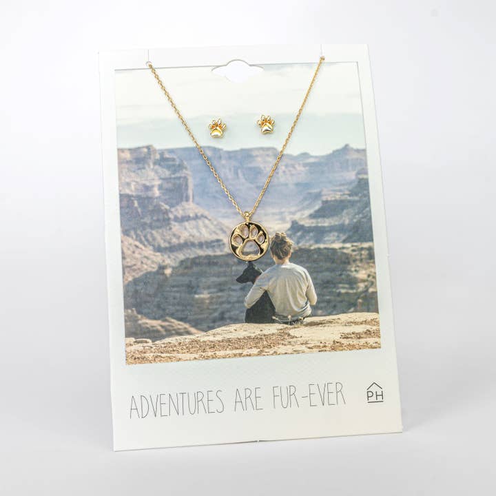 Adventures Are Fur-Ever Sentiment Card for wholesale by Pink House Imports