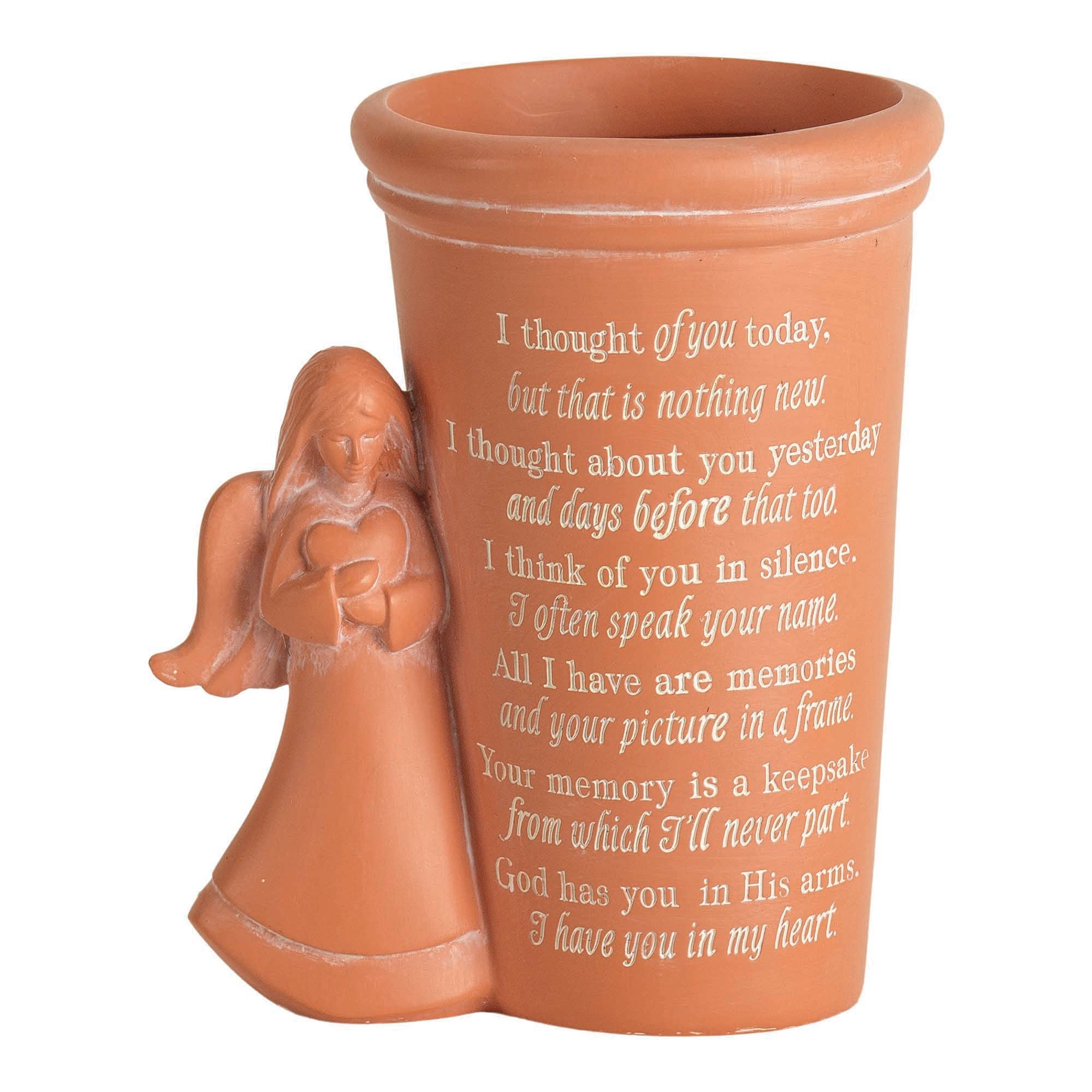 Dicksons - Wholesale Plant Pot - Angel 'I Thought of You Today' Bereavement Plant Pot3