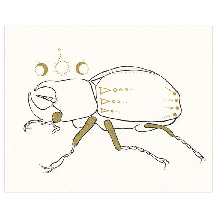 Unicorn Beetle Art Print for engroshandel hos Bee's Knees Industries