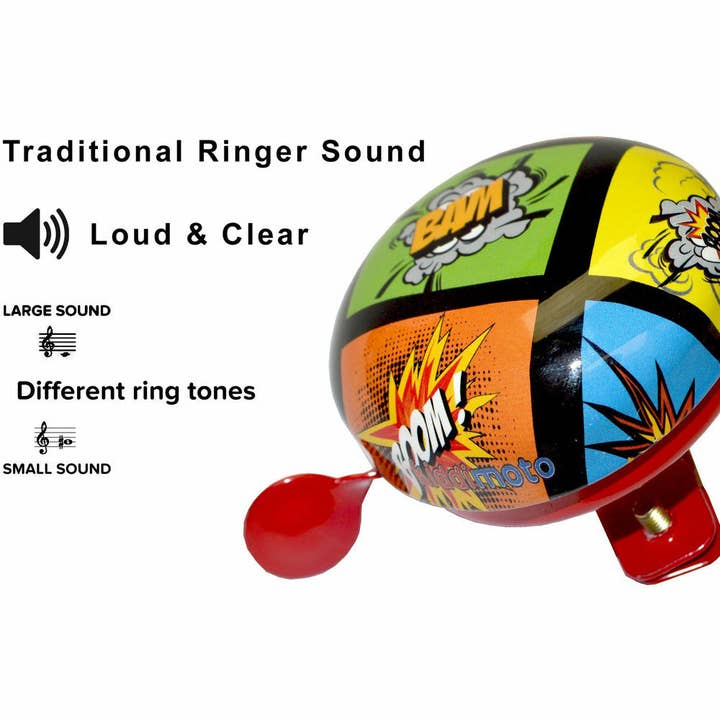 Kiddimoto - Vendita all'ingrosso Bicicletta/monopattino - Kiddimoto Campanello da Bici a Fumetti per Sicurezza e Divertimento4