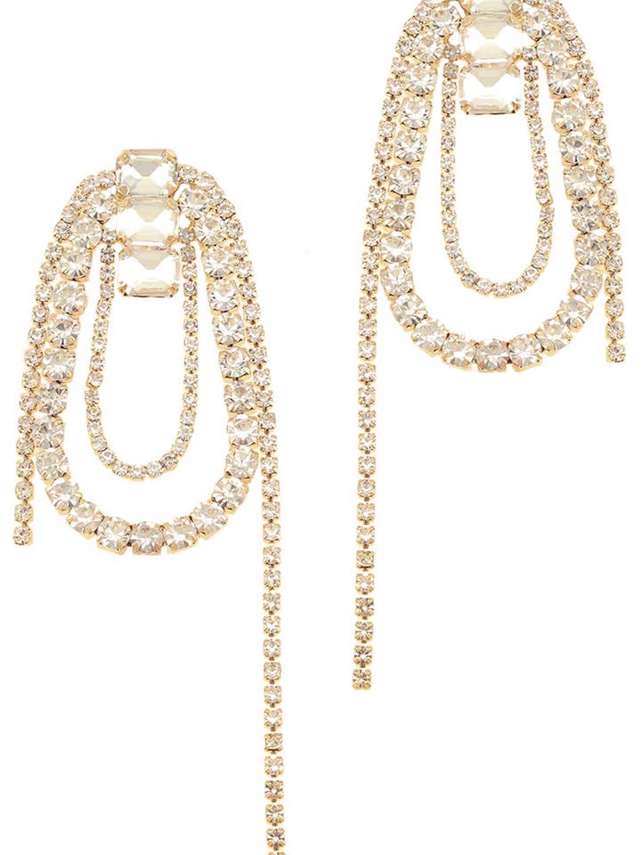 Rhinestone Wrapped Rope Earring 92 for wholesale by anbfashion