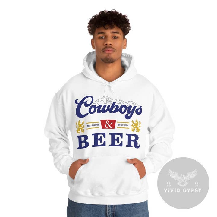 Cowboys & Beer - Kapuzenpulli für den Großhandel von Vivid Gypsy Shop