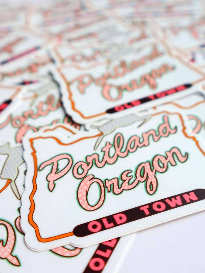 Old Town PDX Sticker for wholesale by Pinkalula