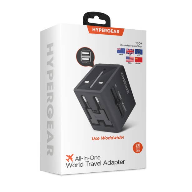 JupiterGear Home - Wholesale Power Adapter - HyperGear All-in-one World Travel Adapter7