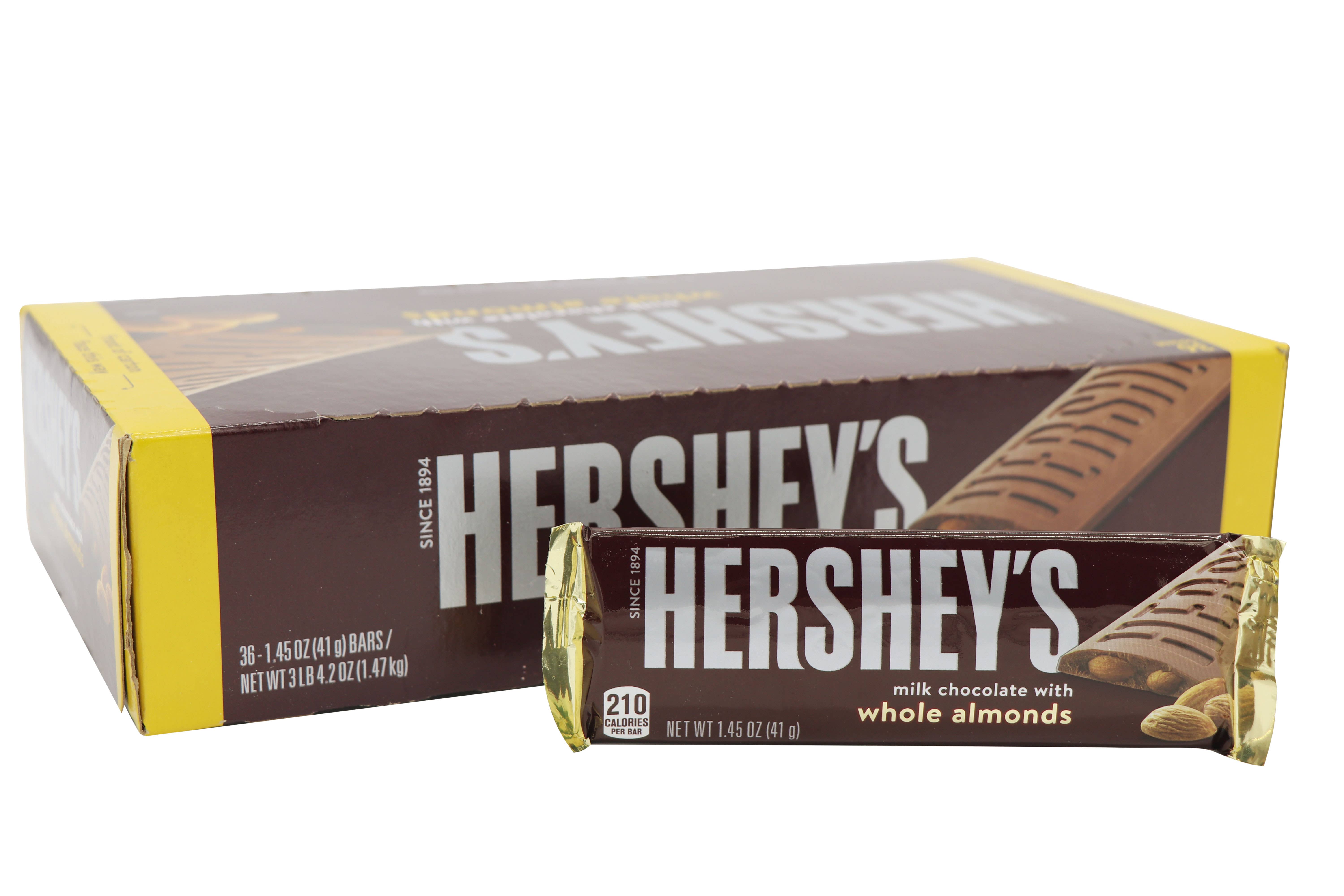 Grandpa Joe's Candy Shop - Wholesale Chocolate Bar - Hershey's Almond Bar, 1.45oz, 36ct Case