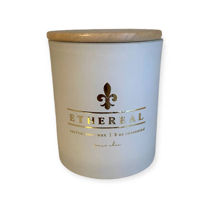Pure Chic | Natural Home - Wholesale Jar/Filled Candle - ETHEREAL - Pure Coconut/Soy Candle | Non-Toxic | 8oz