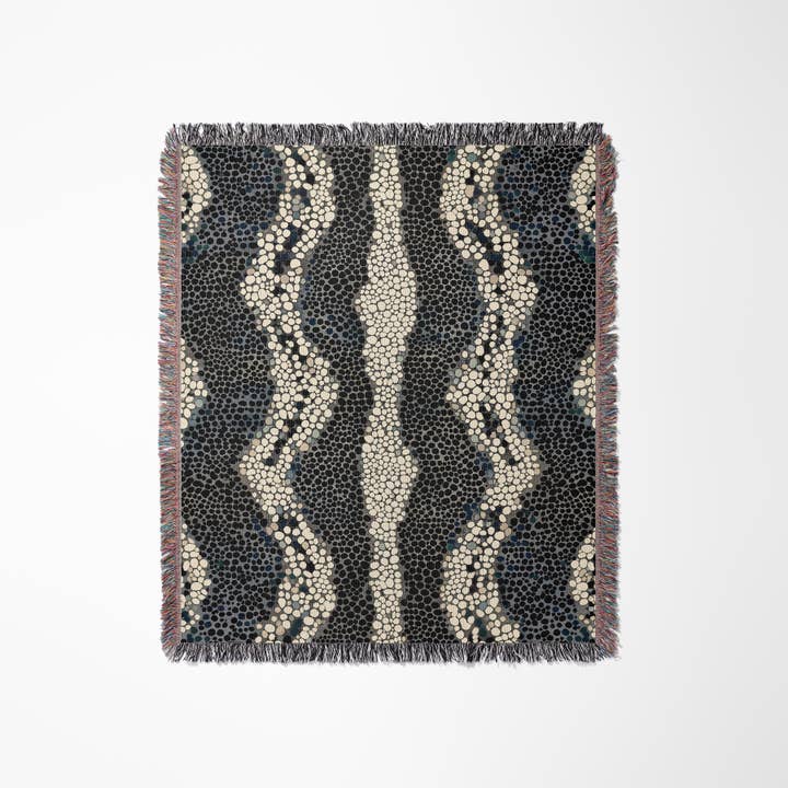 CasaIuliia - Wholesale Throw Blanket - Snake Skin Woven Blanket – Statement Modern Jacquard Throw1