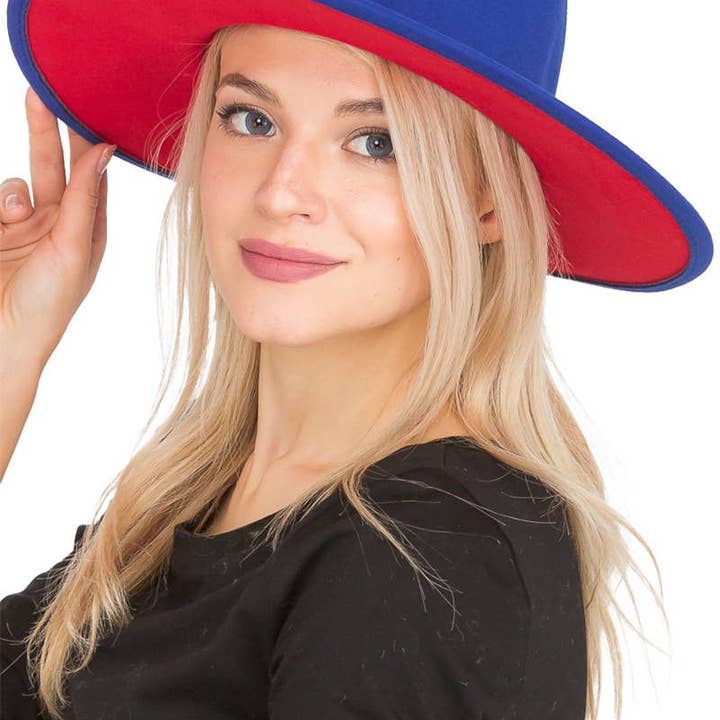 Cap Zone - Wholesale Fedora - Women's - Red Bottom Black Belt Rancher Hat Wide Brim15