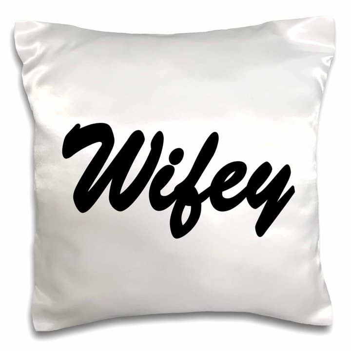 3dRose, Ehefrau, Schwarz, Kissenbezug für den Großhandel von 3dRose