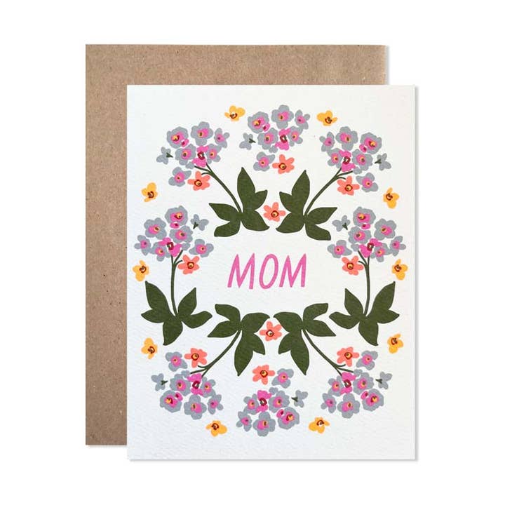 MOM blue wreath for wholesale by Hartland Cards