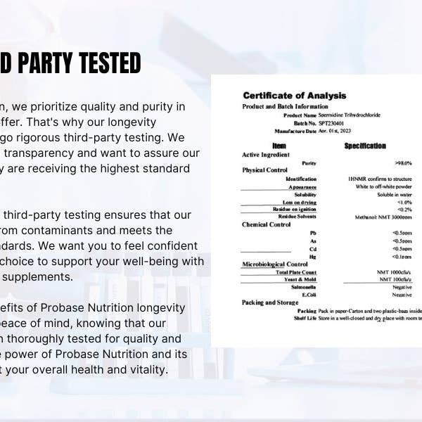 Probase Nutrition - Wholesale Oral Supplement/Vitamin - Spermidine Supplement4