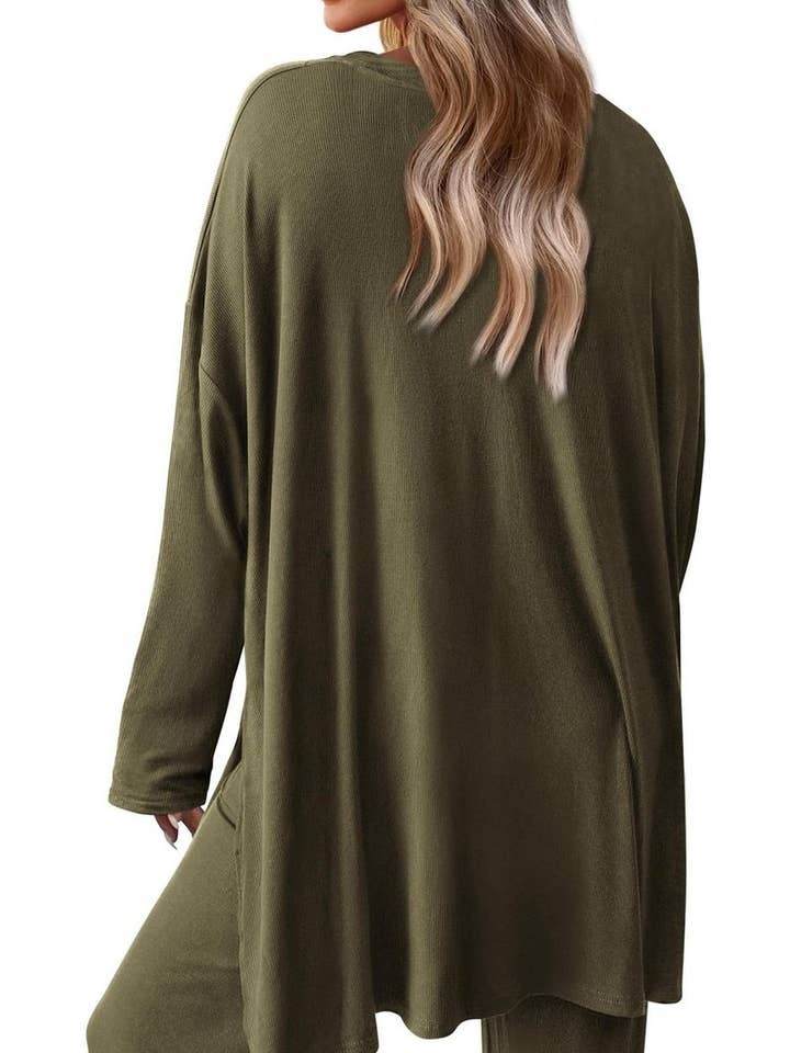 NINEXIS - Wholesale Top & Pant Set (NOT Loungewear) - Women's - CWSTB00483_2025 KNIT LOUNGE SET WOMEN 2 PIECE CASUAL OUTFITS9