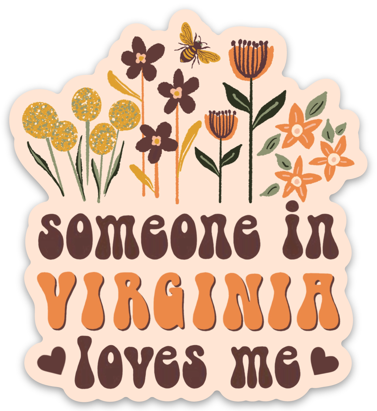 New Wing Studio - Vente Autocollant - AUTOCOLLANTS Quelqu'un en Virginie m'aime1