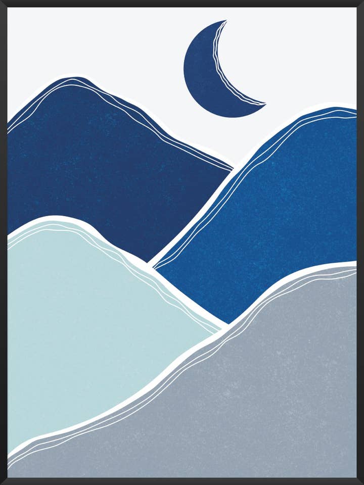 Poster Midnight Glimmer - Blue Mountains per la vendita all'ingrosso da parte di Project Nord